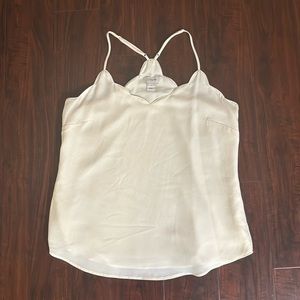 White/ cream spaghetti Top | J Crew